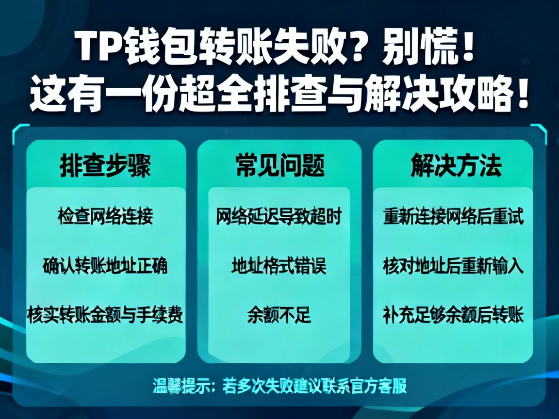 TP钱包转账失败？别慌！这有一份超全排查与解决攻略！