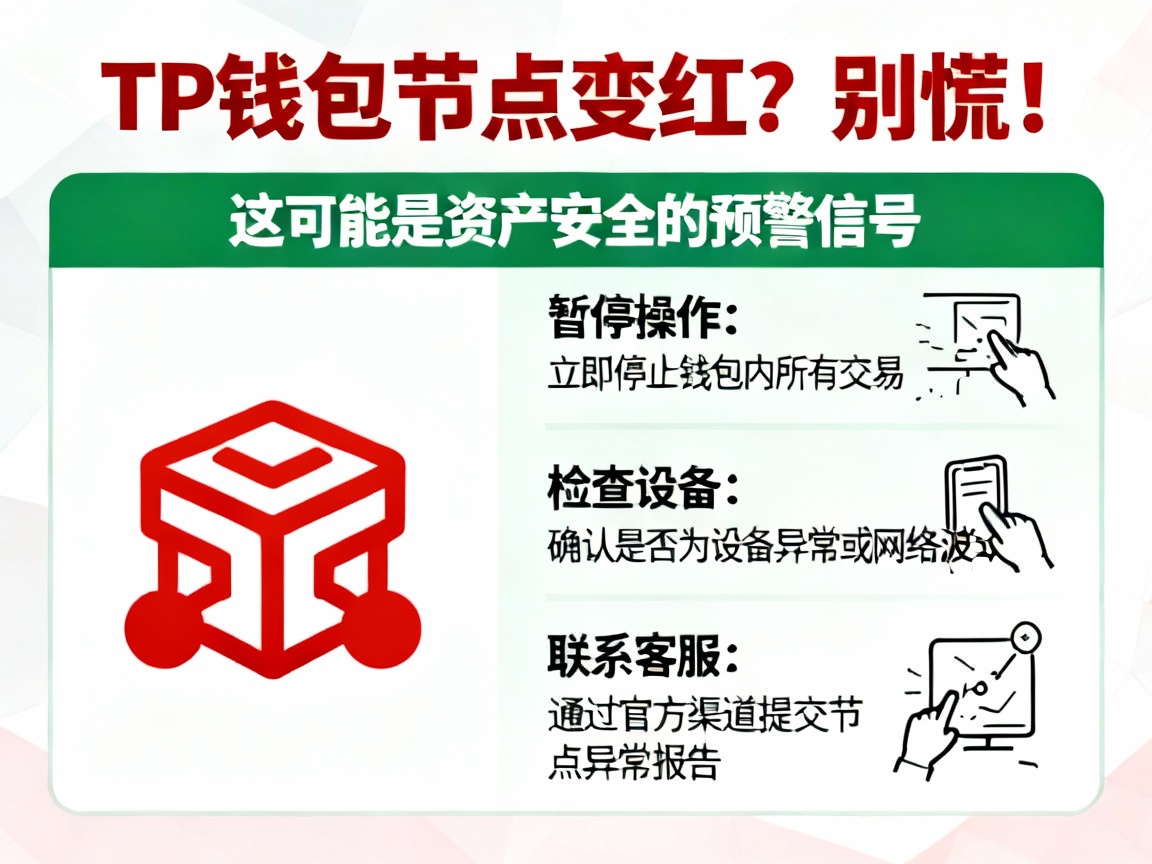 TP钱包节点变红？别慌！这可能是资产安全的预警信号，三步教你紧急处理