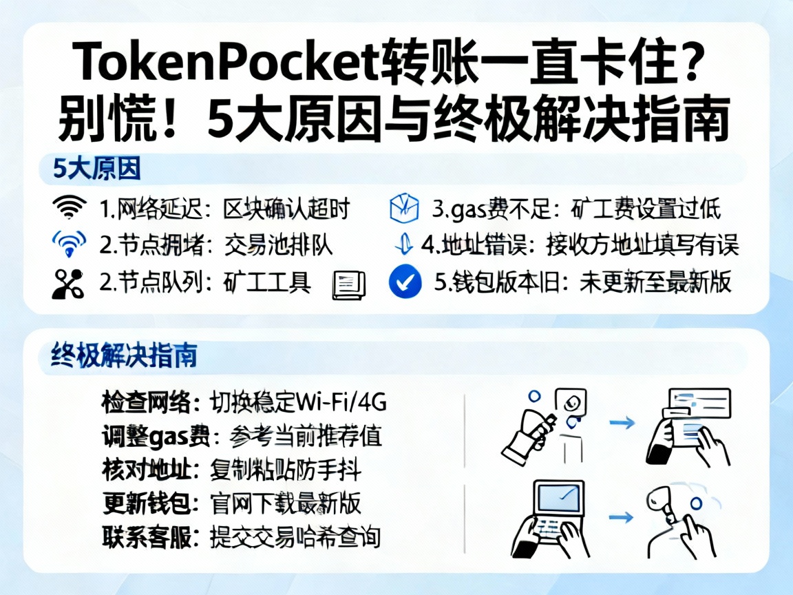 TokenPocket转账一直卡住？别慌！5大原因与终极解决指南