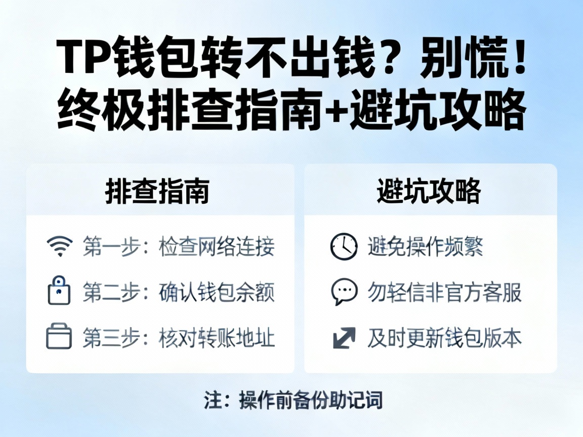 TP钱包转不出钱？别慌！终极排查指南+避坑攻略