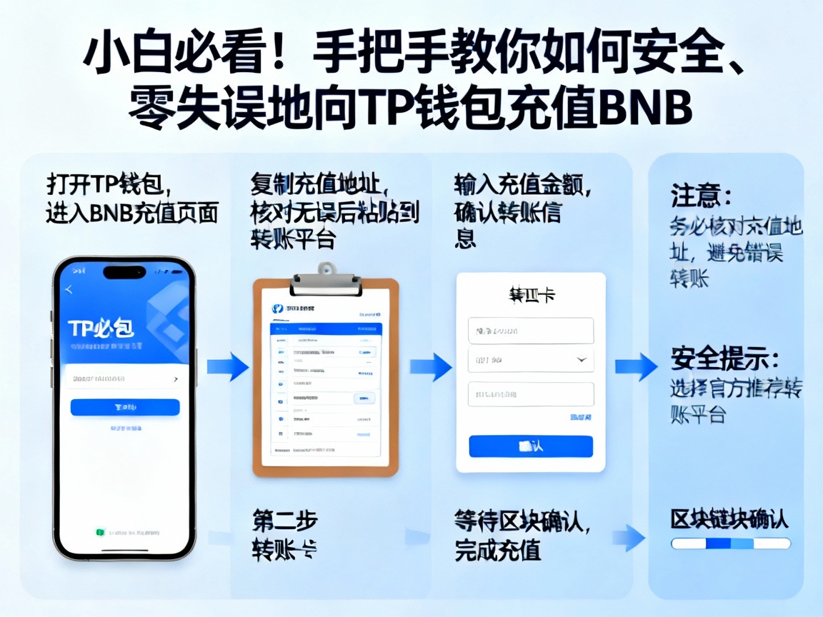小白必看！手把手教你如何安全、零失误地向TP钱包充值BNB