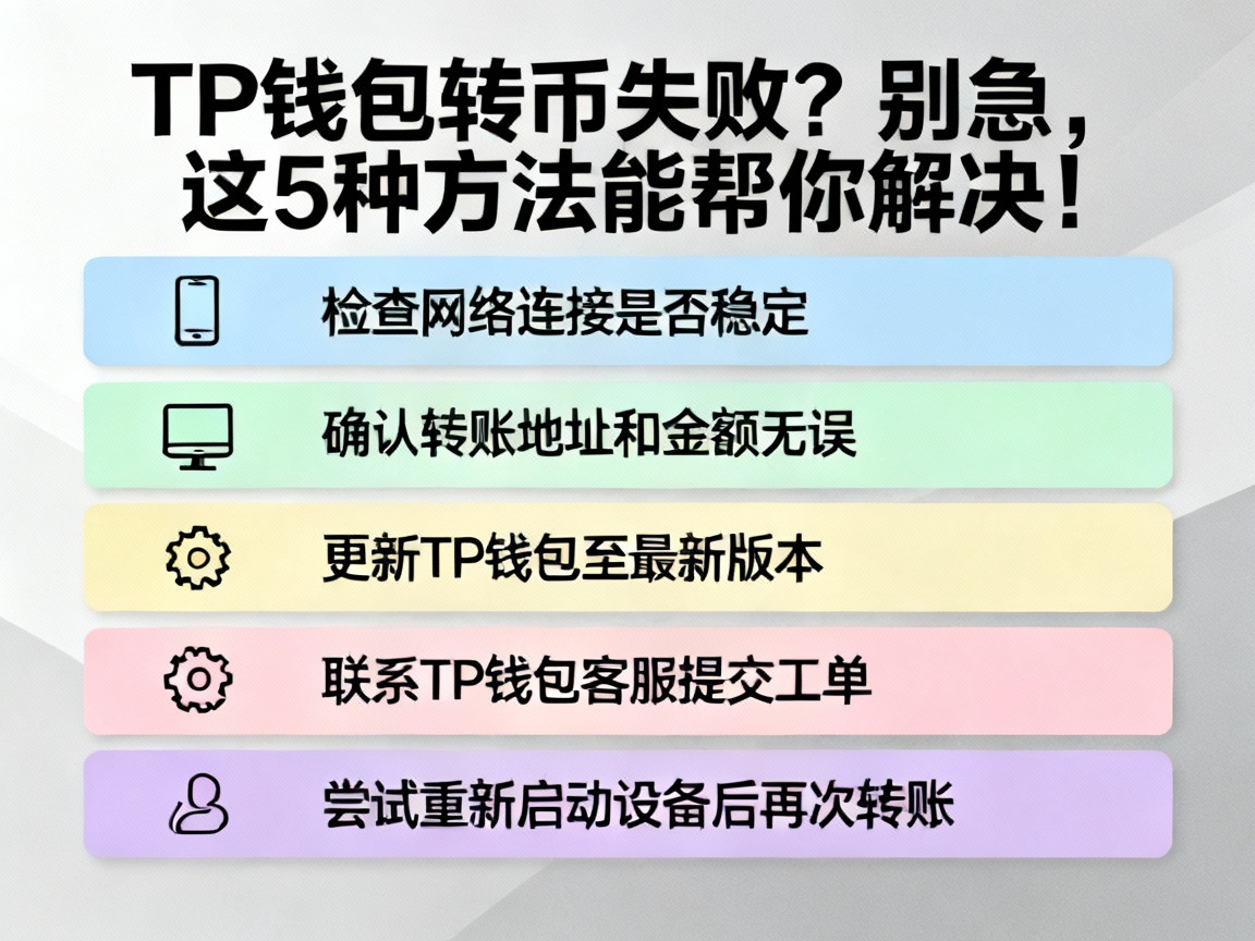 TP钱包转币失败？别急，这5种方法能帮你解决！