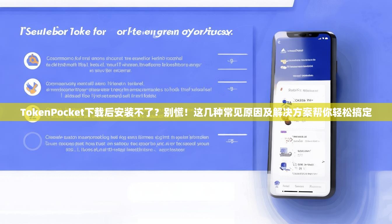 TokenPocket下载后安装不了？别慌！这几种常见原因及解决方案帮你轻松搞定